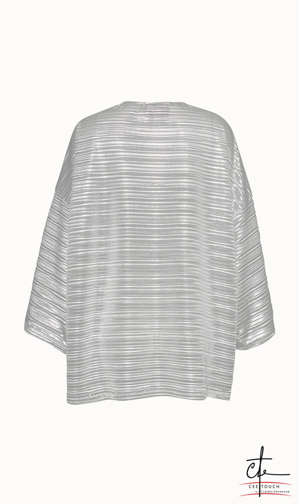 Silver Pearl Tunic Length Kimono