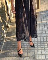 Black Evening Lace Maxi Dress
