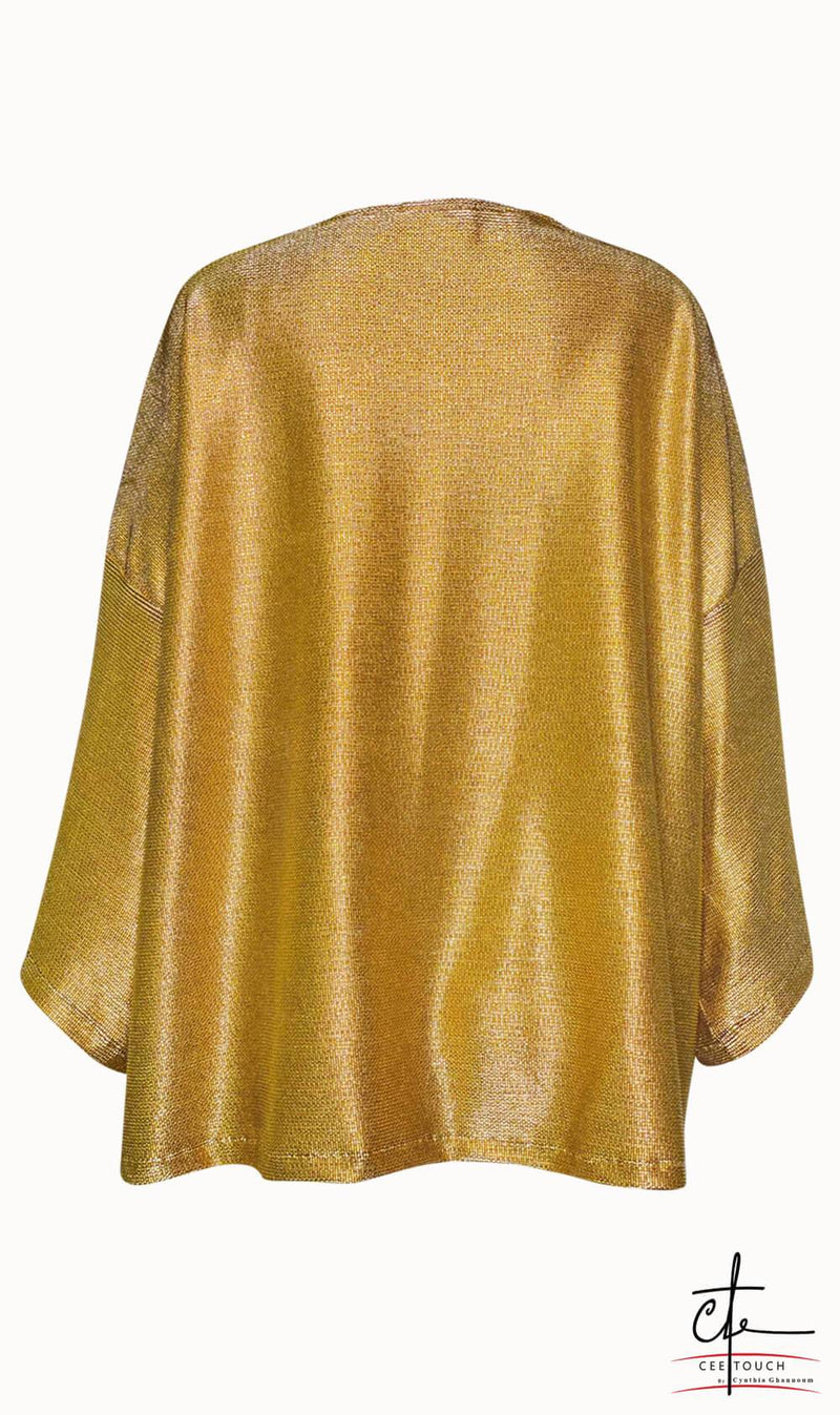Gold Tunic Length Kimono